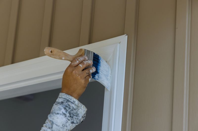 Door Trim Painting in Spring